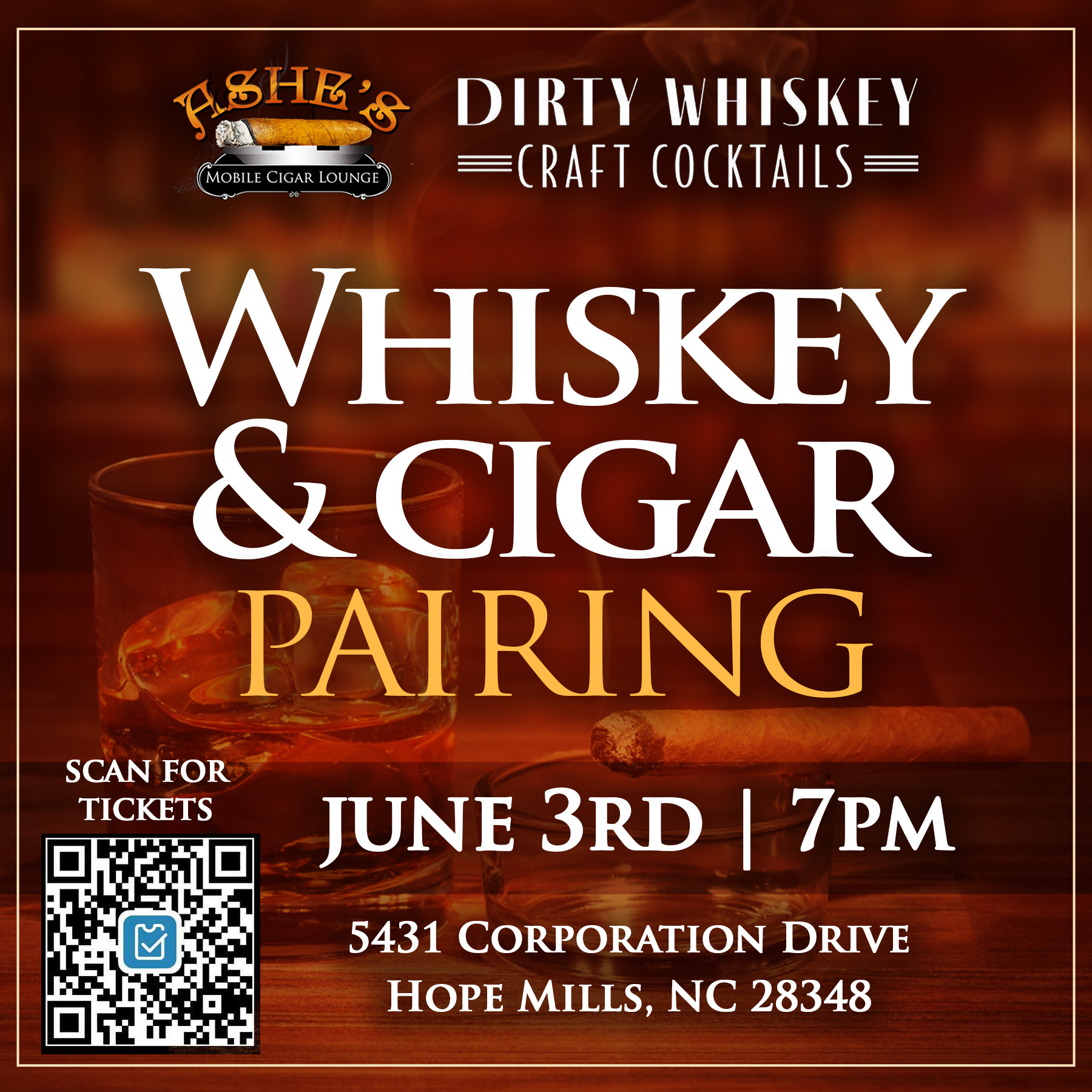 Whiskey & Cigar Pairing - Ashe's Mobile Cigar Lounge